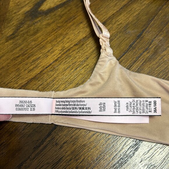 Victoria's Secret Body By Victoria Lined Demi Bra NWOT Size 36A - Picture 4 of 5
